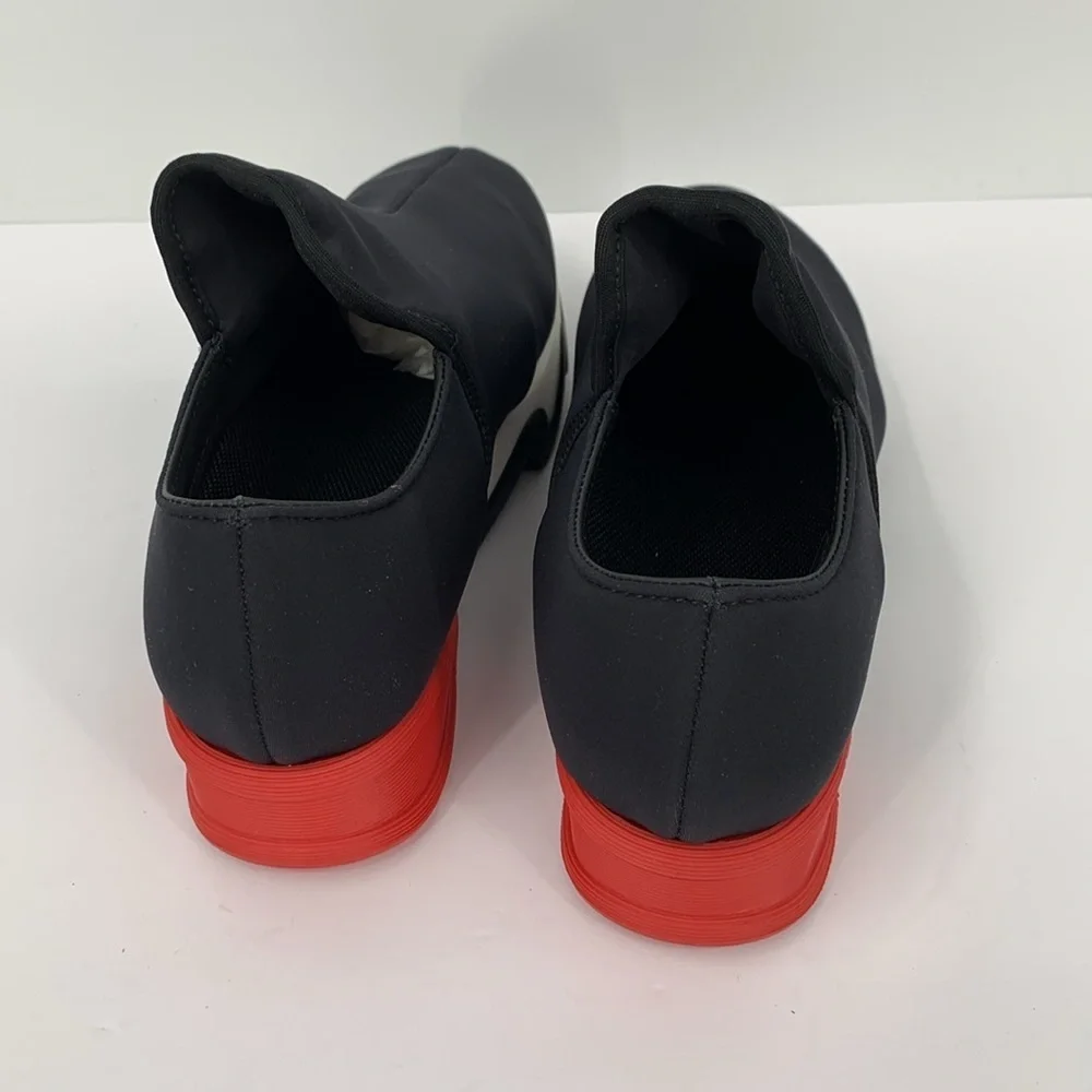 IRI NYC Wes Neoprene slip-on sneaker shoe black red heel comic new 40.5 10 10.5